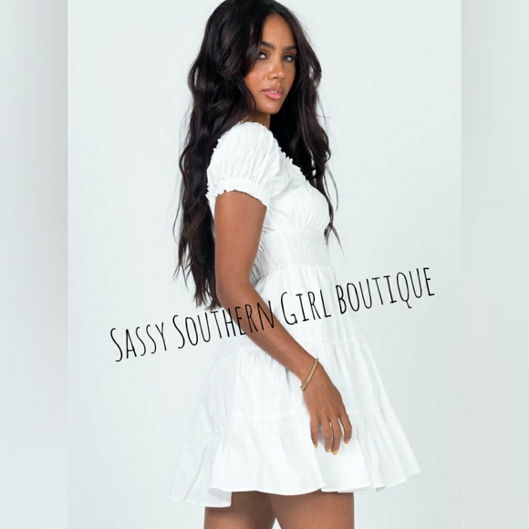 🆕⭐ Princess Polly white cotton mini dress - Picture 5 of 12